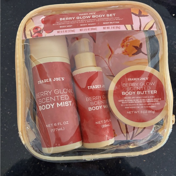 NWT Trader Joe's Berry Glow Body Set - Limited Edition 3-Piece Gift Set - Picture 2 of 3
